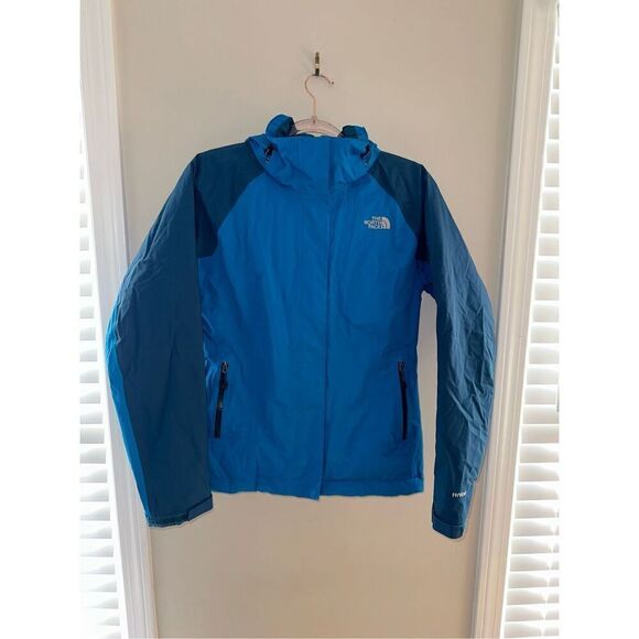 The North Face Thermoball Hyvent Winter Jacket Blue Women's Small - Picture 1 of 7